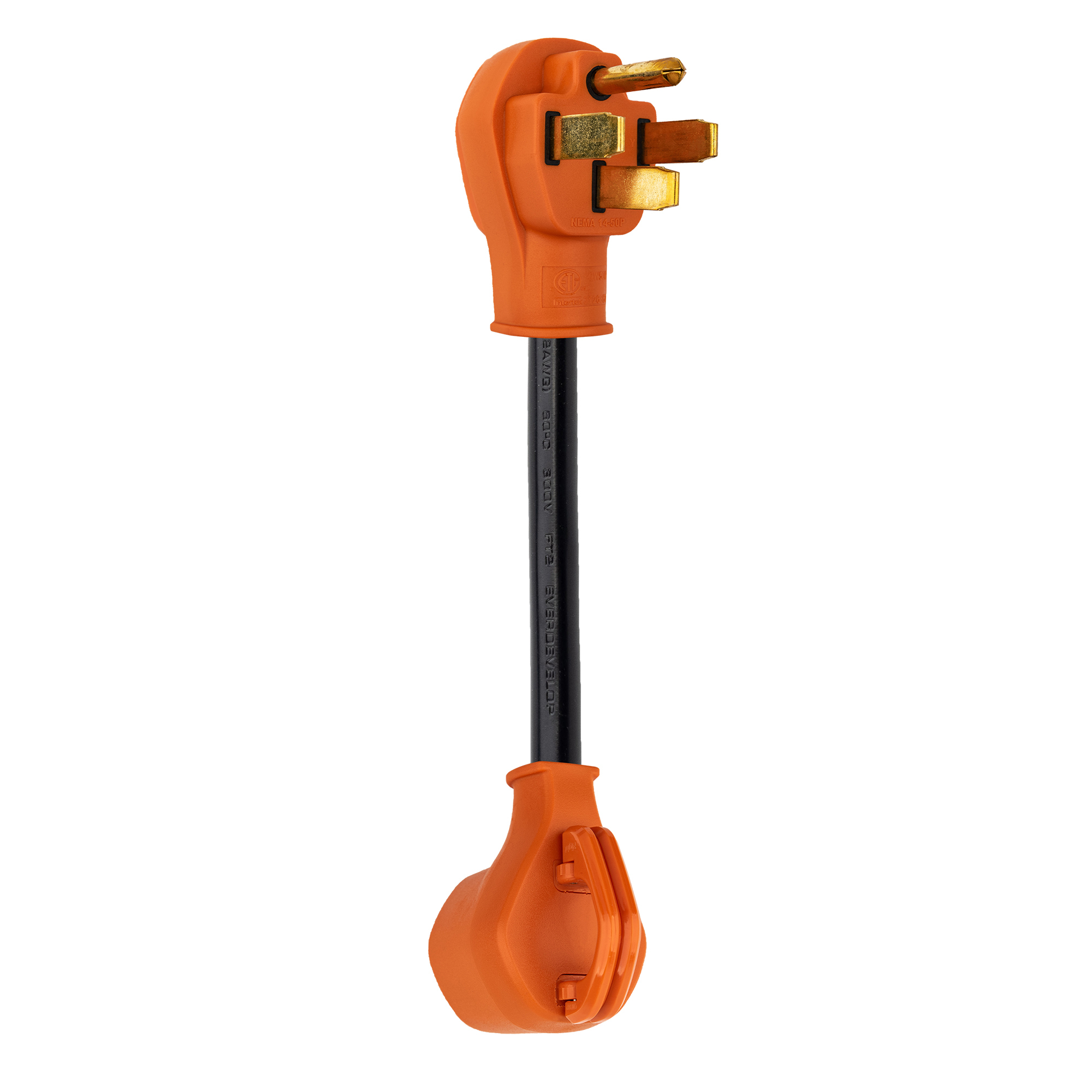 Power Sentry RV Adapter Cord — 12in., 50A Male to 30A Female, Foldable Handle, Model# GLRVAD50M30F012